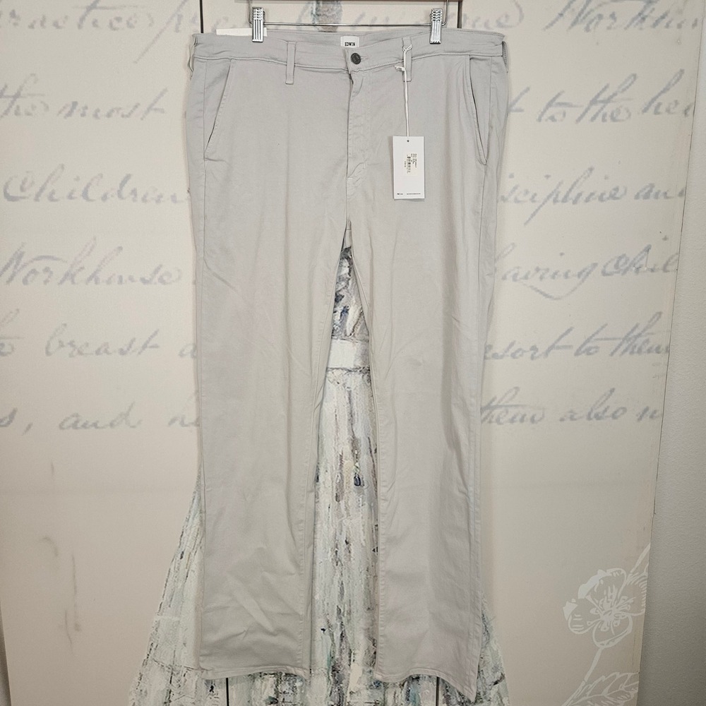 Edwin Otis Chino Mens‎ 38 Stone Grey Stretch Straight Leg Pants NWT $168